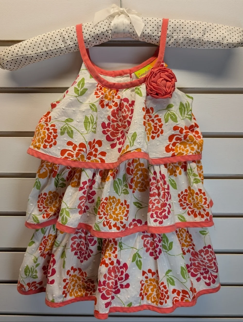 Penelope Mack Tiered Ruffle Swiss Dot Dress Size 24 months EUC